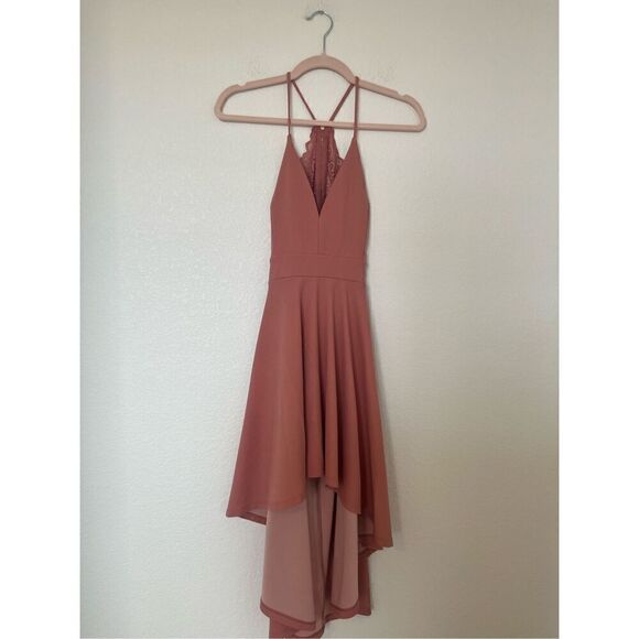 Windsor Lace Racer Back Asymmetrical Dress - Picture 1 of 4